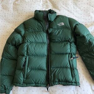 North face vintage nuptse green puffer